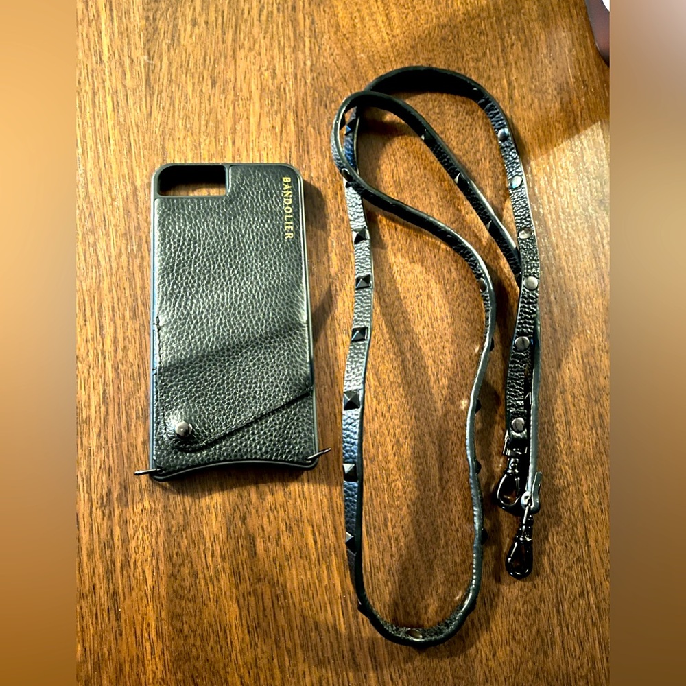 Bandolier with studded strap for iPhone 8+